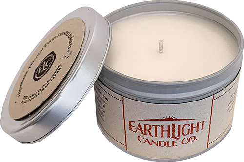 Candle with lid off