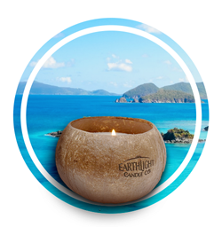 Tropical islands with bright blue water